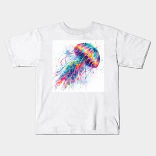 Psychedelic illustration of a jellyfish Kids T-Shirt